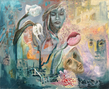 Painting titled "Morfoza" by Anna Lupa-Suchy, Original Artwork, Oil