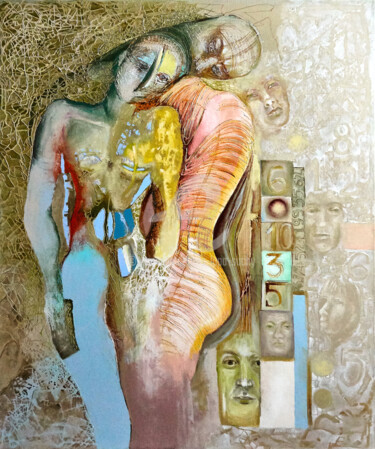 Painting titled "Pamięć" by Anna Lupa-Suchy, Original Artwork, Oil