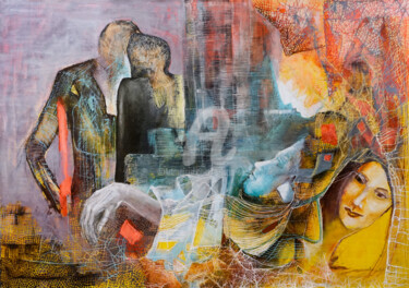 Peinture intitulée "465 Kolor opuncji" par Anna Lupa-Suchy, Œuvre d'art originale, Huile