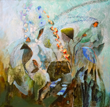 Painting titled "Dzika łąka" by Anna Lupa-Suchy, Original Artwork, Oil