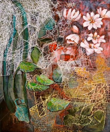 Malarstwo zatytułowany „W ogrodzie u Krysi” autorstwa Anna Lupa-Suchy, Oryginalna praca, Olej