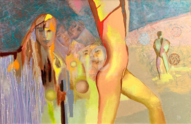 Peinture intitulée "Spórz mi w oczy" par Anna Lupa-Suchy, Œuvre d'art originale, Huile