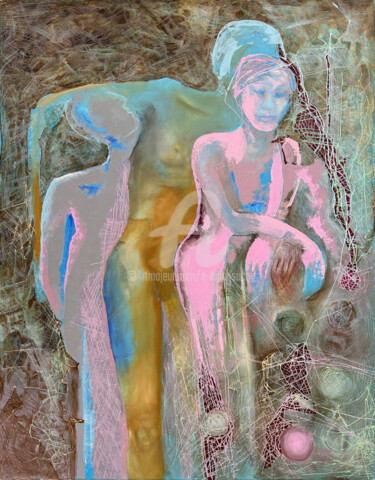 Malerei mit dem Titel "Zapach lawendy" von Anna Lupa-Suchy, Original-Kunstwerk, Öl
