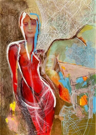 Peinture intitulée "Bogini" par Anna Lupa-Suchy, Œuvre d'art originale, Huile