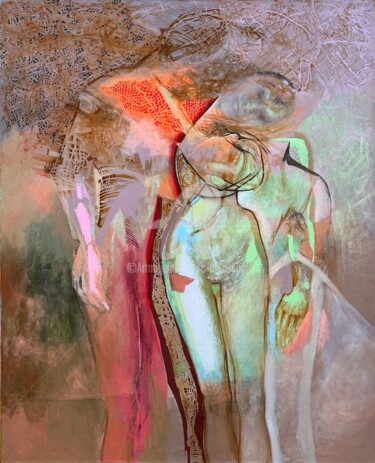 Malerei mit dem Titel "DNA" von Anna Lupa-Suchy, Original-Kunstwerk, Öl