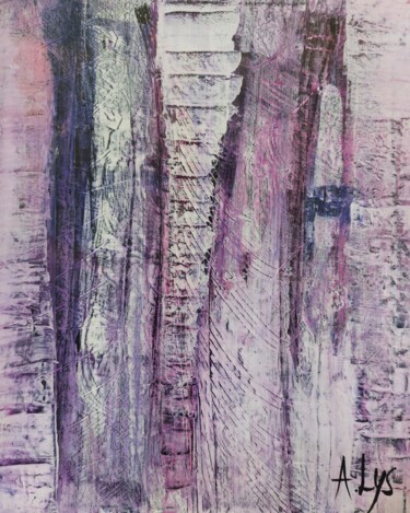 Peinture intitulée "Purple Nature" par A Lys, Œuvre d'art originale, Acrylique Monté sur Châssis en bois