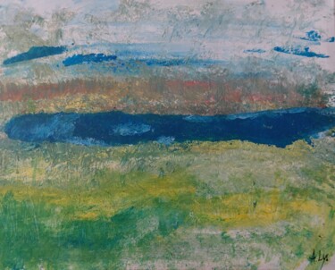 Картина под названием "Le Lac" - A Lys, Подлинное произведение искусства, Акрил Установлен на Деревянная рама для носилок
