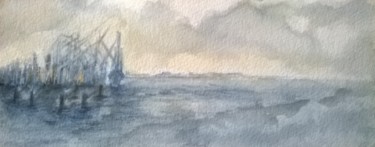 Peinture intitulée "aquarelle-12-vlesin…" par A.Mt.Vankerk Vankerk "Loulou", Œuvre d'art originale, Aquarelle