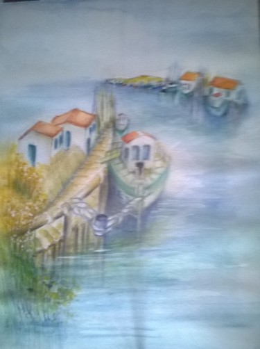 Painting titled "Ile d'Oleron Aquare…" by A.Mt.Vankerk Vankerk "Loulou", Original Artwork