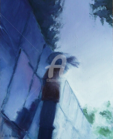 Peinture intitulée "14-comme-une-ombre-…" par A.N.Leroux, Œuvre d'art originale, Huile