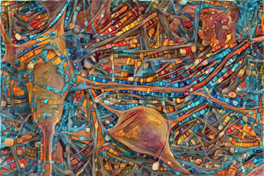 Arte digital titulada "Neurones" por A.R.Pixo, Obra de arte original, Trabajo Digital 2D