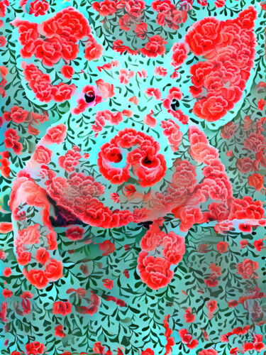 「Cochon roses」というタイトルのデジタルアーツ A.R.Pixoによって, オリジナルのアートワーク, 2Dデジタルワーク