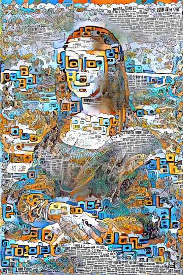 Arts numériques intitulée "Mona Lisa not" par A.R.Pixo, Œuvre d'art originale, Travail numérique 2D