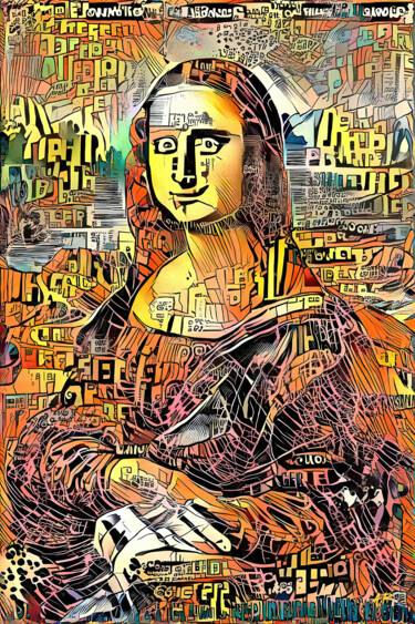 Arts numériques intitulée "Mona Lisa not 5" par A.R.Pixo, Œuvre d'art originale, Travail numérique 2D