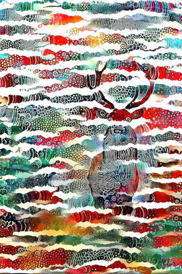 Digitale Kunst mit dem Titel "Dans la brume color…" von A.R.Pixo, Original-Kunstwerk, 2D digitale Arbeit
