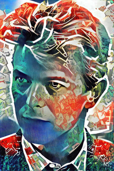Digital Arts με τίτλο "Bowie" από A.R.Pixo, Αυθεντικά έργα τέχνης, 2D ψηφιακή εργασία