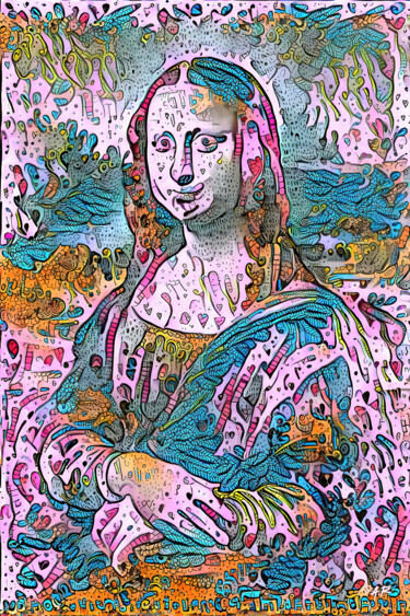 Arts numériques intitulée "Mona Lisa not 8" par A.R.Pixo, Œuvre d'art originale, Travail numérique 2D