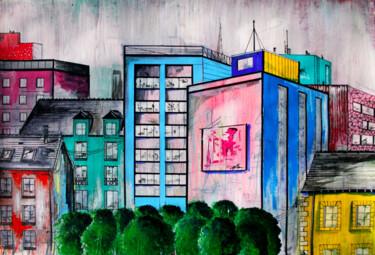 Peinture intitulée "#5 Paysage urbain C…" par A.T.6 Alexandre Trubert, Œuvre d'art originale, Acrylique