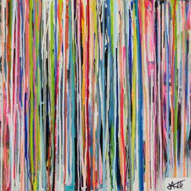 Painting titled "#0 Collection "Ondé…" by A.T.6 Alexandre Trubert, Original Artwork, Acrylic