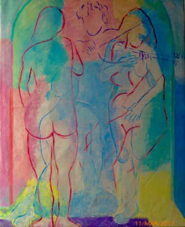 Peinture intitulée "Muses" par Alain Tardy-Joubert, Œuvre d'art originale, Acrylique