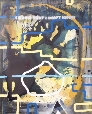Картина под названием "I know that I don't…" - A Wibaa, Подлинное произведение искусства, Акрил Установлен на Деревянная рам…