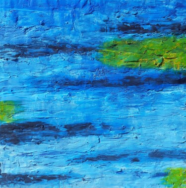 Pittura intitolato "Sea" da A Wibaa, Opera d'arte originale, Olio