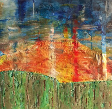 Malarstwo zatytułowany „Puglia landscape” autorstwa A Wibaa, Oryginalna praca, Olej Zamontowany na Drewniana rama noszy