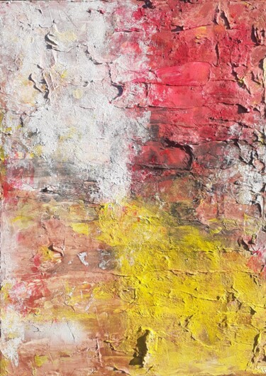 Картина под названием "The fire 3" - A Wibaa, Подлинное произведение искусства, Акрил Установлен на Деревянная рама для носи…