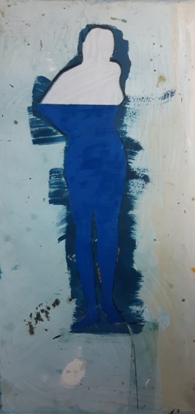Картина под названием "Plage 2" - Анна Завиленская, Подлинное произведение искусства, Трафарет