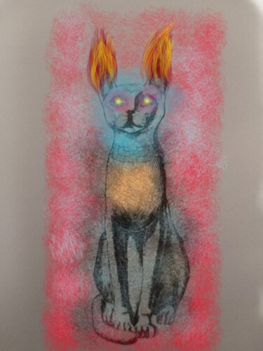 Arts numériques intitulée "Lighter Sphinx 'Re-…" par A'Zo Hazo, Œuvre d'art originale, Travail numérique 2D