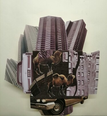 Collagen mit dem Titel "'Camel Ride Warehou…" von A'Zo Hazo, Original-Kunstwerk, Collagen
