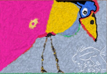 Arts numériques intitulée "'The Bigger Bird'" par A'Zo Hazo, Œuvre d'art originale, Travail numérique 2D