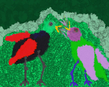 Digitale Kunst mit dem Titel "'Furious Spitting'" von A'Zo Hazo, Original-Kunstwerk, 2D digitale Arbeit
