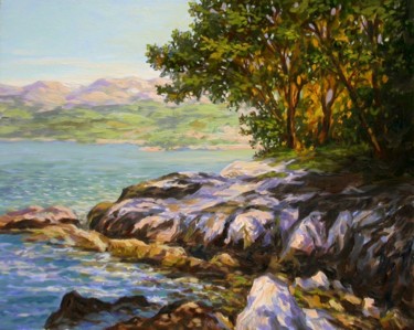 Картина под названием "Croatia. Stony coast" - Arkady Zrazhevsky, Подлинное произведение искусства, Масло