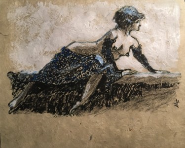 Disegno intitolato "La cocotte aux gant…" da Alain Godefroid, Opera d'arte originale, Pennarello