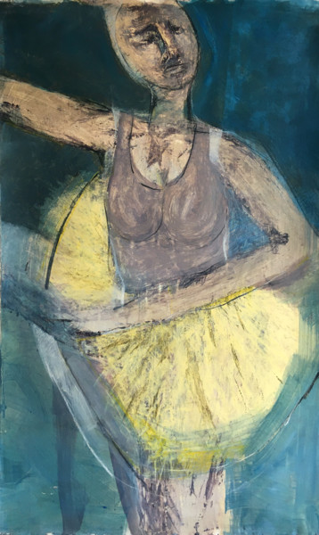 Peinture intitulée "Bailarina" par António Amaralgomes, Œuvre d'art originale, Acrylique