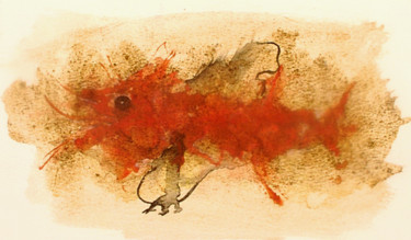 Painting titled "Arisco I     (Anabe…" by António Amaralgomes, Original Artwork, Pigments Mounted on Cardboard