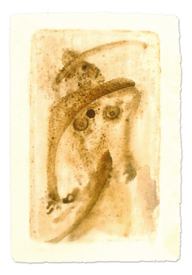 Pintura intitulada "Exímio     (Mariana…" por António Amaralgomes, Obras de arte originais, Pigmentos Montado em Cartão