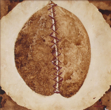 Pintura intitulada "Caroço     (desconh…" por António Amaralgomes, Obras de arte originais, Pigmentos Montado em Cartão