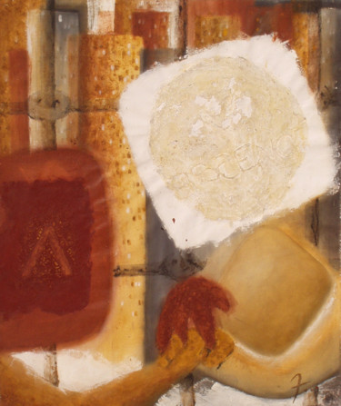 Pintura intitulada "Essência     (desco…" por António Amaralgomes, Obras de arte originais, Pigmentos Montado em Cartão
