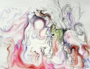 Bird's Home II Dessin intitulée "Bird's Home II" par Aakash Mali, Œuvre d'art originale, Pastel