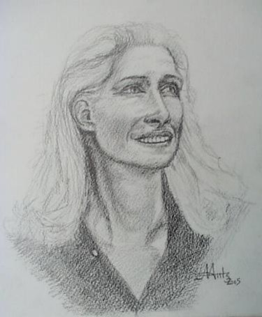 Drawing titled "portrait" by Aantz, Original Artwork