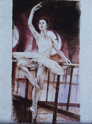 Colagens intitulada "danseuse à la barre" por Aantz, Obras de arte originais