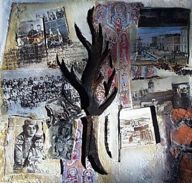 Collages intitolato "génocide" da Aantz, Opera d'arte originale