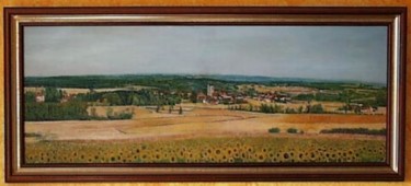 Peinture intitulée "panorama de Chevann…" par Aantz, Œuvre d'art originale