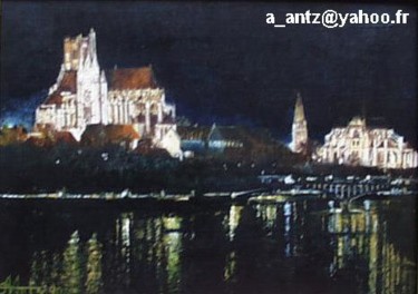 Painting titled "Belle de nuit" by Aantz, Original Artwork