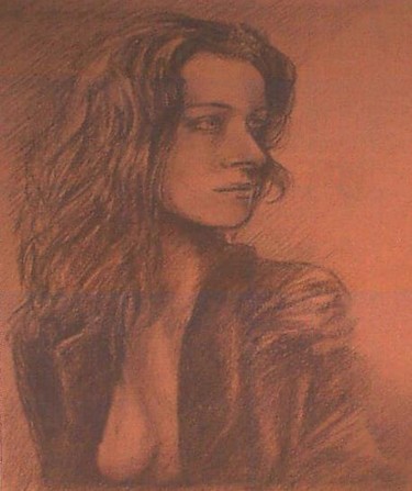 Drawing titled "portrait à la veste" by Aantz, Original Artwork
