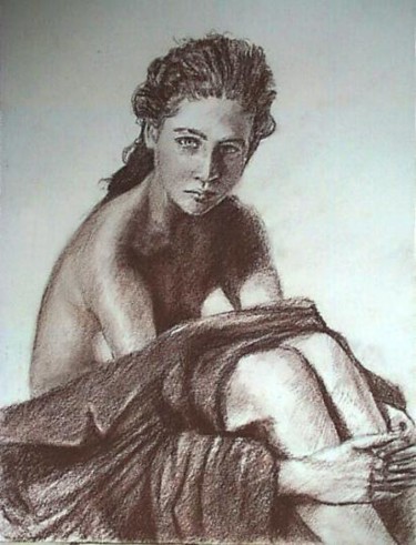 Drawing titled "le peignoir" by Aantz, Original Artwork