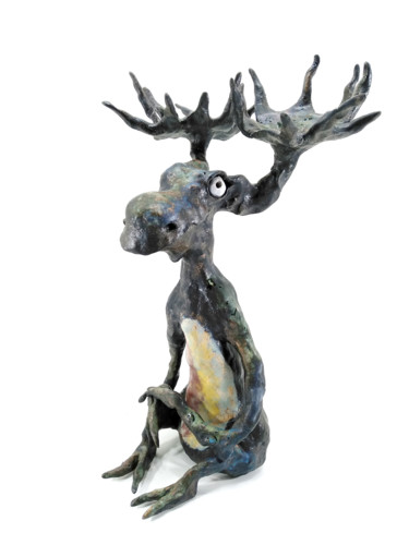Sculpture titled "MANIWALD XVIII" by Aare Freimann, Original Artwork, Ceramics
