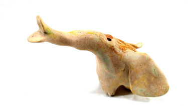 Sculpture titled "ELEPHANT VII" by Aare Freimann, Original Artwork, Ceramics